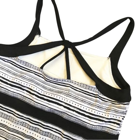 NEW Soybu Geo Wavy Striped Athletic Sporty Stretch Racerback Tank Dress Small - Picture 5 of 8